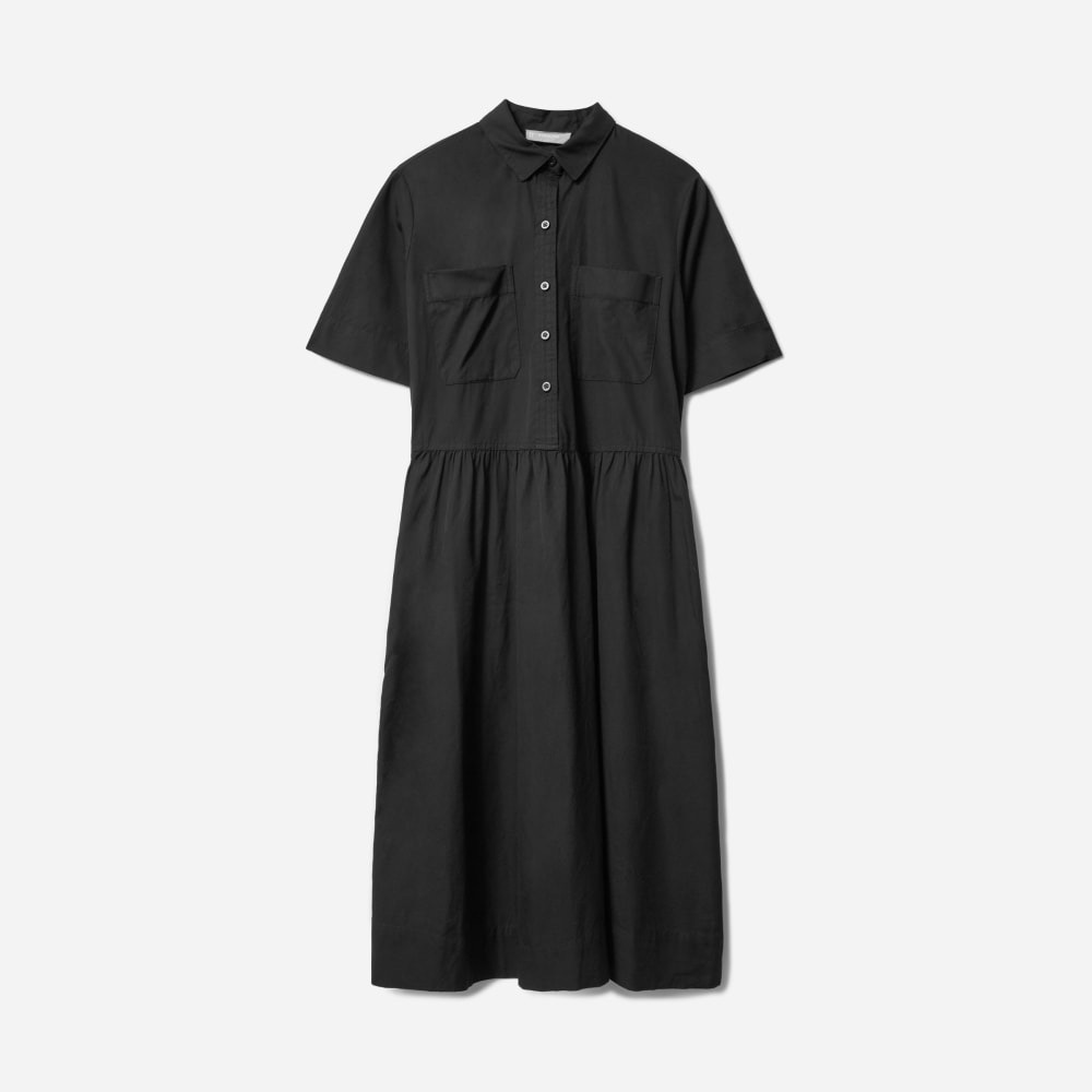 Everlane Black Midi Shirt Dress